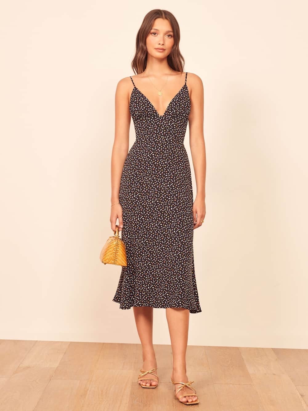 REFORMATION Dove Dress Multicolored Dot (102) - Picture 3 of 8